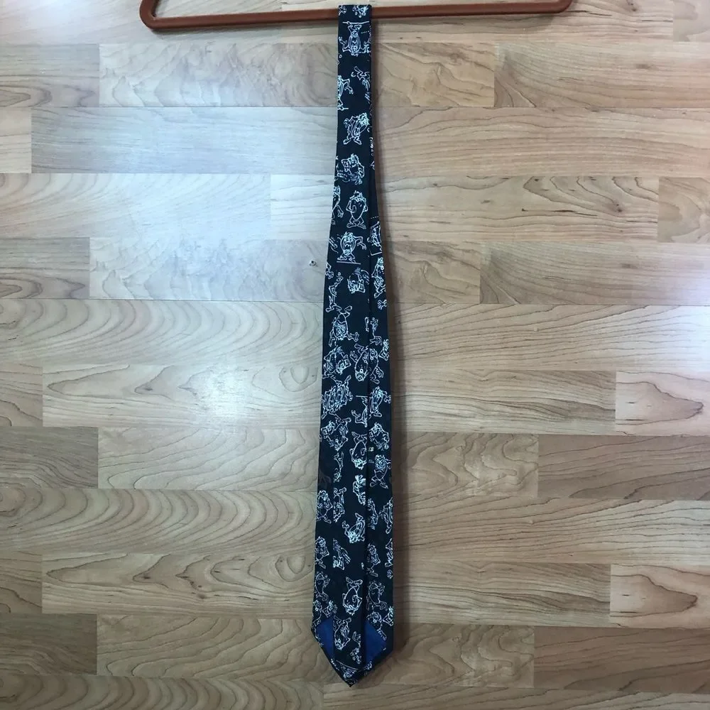 Vintage Looney Tunes Mania 1994 Taz Warner Bros. Tie